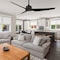Wac Stella Indoor and Outdoor 3-Blade Smart Ceiling Fan 60in Matte Black with Remote Control, 3 Blades F-056 - alternate 3